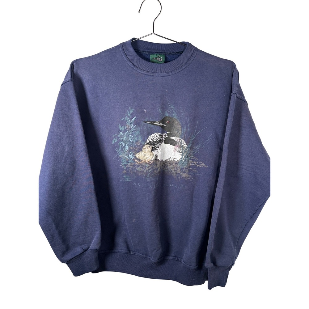 Vintage Northern Reflections Crew Neck Loon Bird Graphic Sweatshirt Small